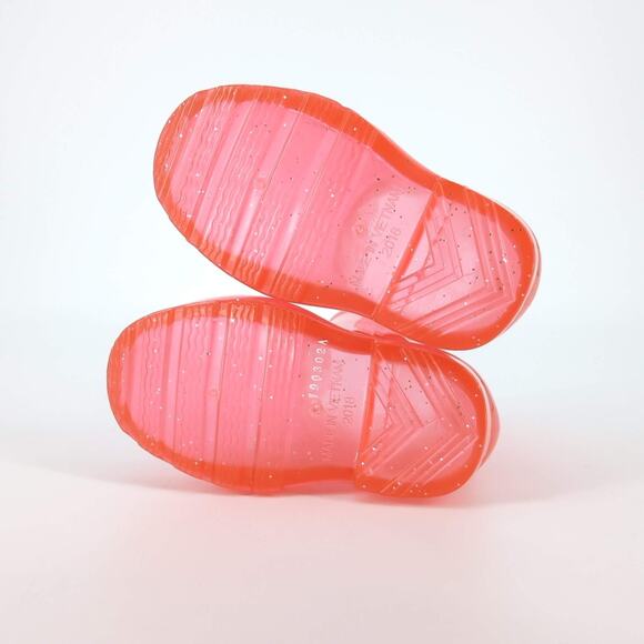 Unbranded Midcalf Height Salmon Pink See-Through Glitter Rainboots / Jellies GUC - Picture 11 of 15